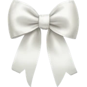 white satin bow sticker