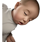 sleeping boy with girl sticker