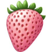Pastel pink strawberry sticker