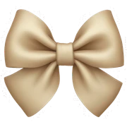 beige bow sticker