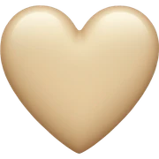 beige heart sticker