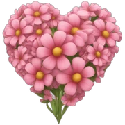 flower heart sticker