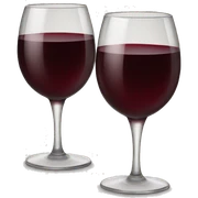 Cheers red wine glasses sticker