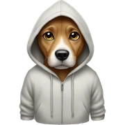 Dog wearing a hoodie  sticker