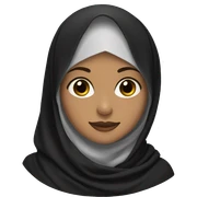 Hijabi with a black hijab sticker