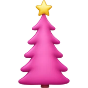 Pink Christmas tree sticker