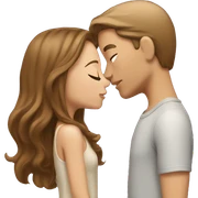 Guy with light Brown hair kissing a Girl with Brown hair sticker