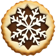 Snowflake mince pie sticker