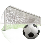 Soccer ball and goal sticker