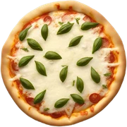 White pizza sticker
