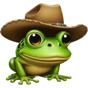 Cowboy frog sticker
