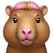 Preppy capybara sticker