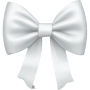 white satin bow sticker