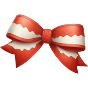 christmas bow sticker