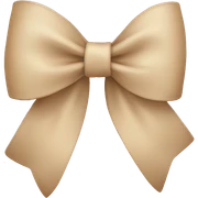 Beige bow sticker