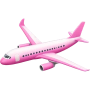 Pink airplane sticker