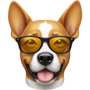 dog with sunglasses  sticker