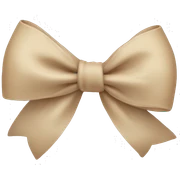 Beige bow   sticker