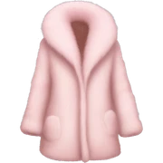 Long pale pink Pink fur coat sticker