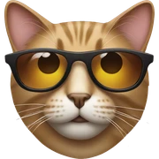 Cat with sunglasses sticker