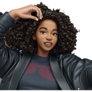 relaxed pose in leather jacket sticker