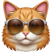 Cat with sunglasses sticker