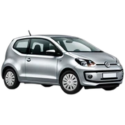 Silver VW UP! sticker