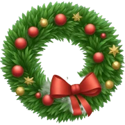christmas wreath sticker