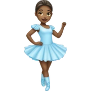 Dancer girl wearing light baby blue sticker