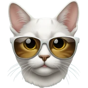 Cat with sunglasses sticker