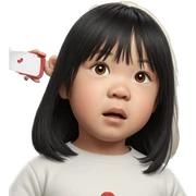 realistic portrait of girl sticker