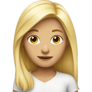blond with sticker