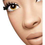 smiling girl with black hair sticker