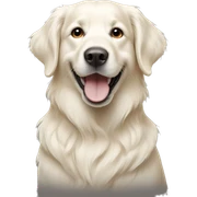 White golden retriever sticker