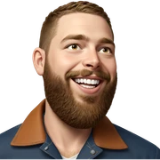 smiling boy with beard portrait sticker