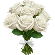 white rose bouquet sticker