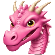 Pink dragon sticker