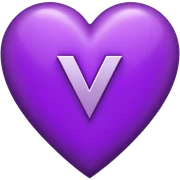The Letter “y” inside a Purple Heart sticker
