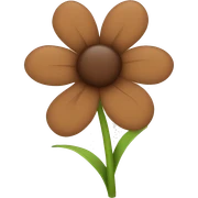 Brown flower sticker