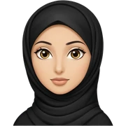 Saudi woman in black hijab, elegant and simple sticker