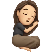 Brunette girl sleeping sticker