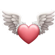 heart with angel wings sticker