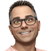 smiling boy in glasses portrait sticker