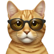 Cat with sunglasses sticker