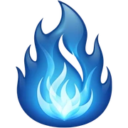 Blue fire sticker