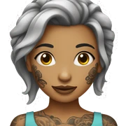 Tattooed girl sticker
