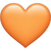 Pastel orange heart sticker
