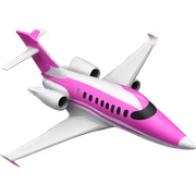 Pink and white jet sticker