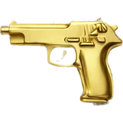 A gold gun  sticker