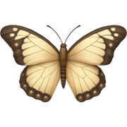 Beige butterfly sticker